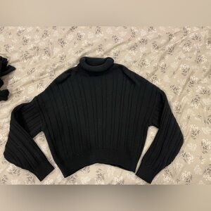 Brandy Melville Black Cowl Neck Sweater